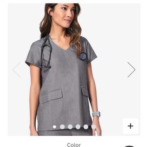 FIGS Dolores Graphite scrub top